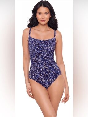Miraclesuit Women's Swimwear One Piece Plum color * Sz 10 * Brand New w/Tags *